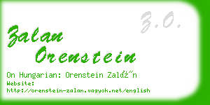 zalan orenstein business card
